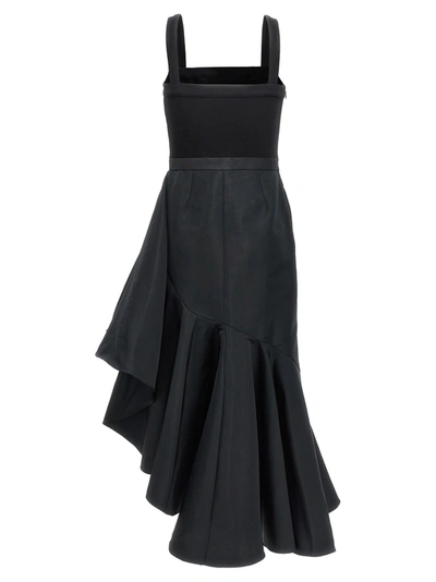 Shop Alexander Mcqueen Ruffle Dress Dresses Black