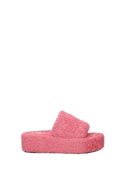 Shop Balenciaga Slippers And Clogs Fabric Pink Flamingo