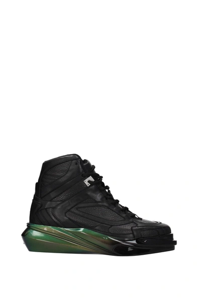 Shop Alyx Sneakers Leather Black Green