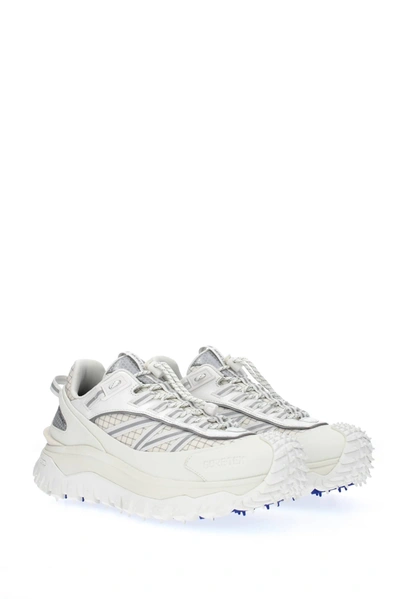 Shop Moncler Sneakers Trailgrip Gtx Vibram Fabric White Off White