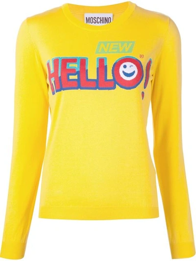 Moschino 'new Hello!' Intarsia Sweater