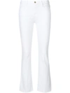 Frame Le Crop Mini Mid-rise Bootcut Jeans In White