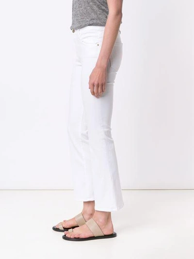 Shop Frame 'le Crop' Boot-cut Jeans In White