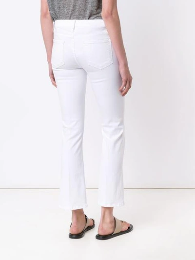 Shop Frame 'le Crop' Boot-cut Jeans In White