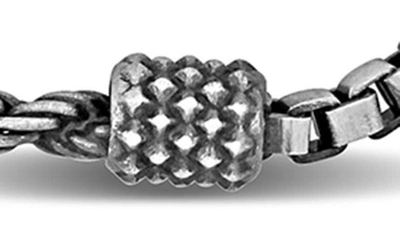 Delmar Half Rope Half Box Chain Necklace In Silver