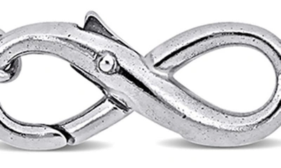 Delmar Sterling Silver Infinity Clasp Ball Chain Necklace In Silver