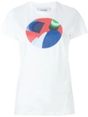 Courrèges Graphic Print T-shirt In White