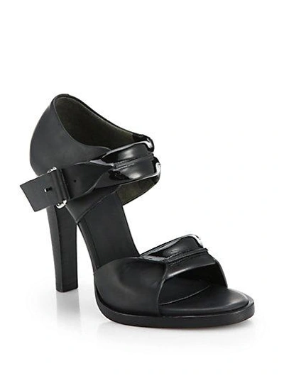 Shop Alexander Wang Kai Leather Sandals In Black