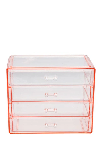 Shop Sorbus Pink Makeup & Jewelry Storage Case Display In Pink Red