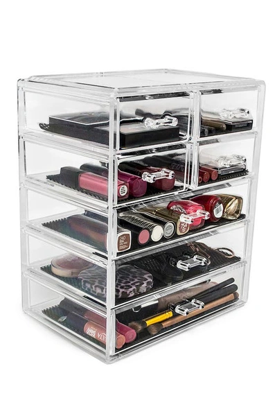 Shop Sorbus Acrylic 7 Drawer Cosmetics Makeup & Jewelry Storage Case Display In Clear