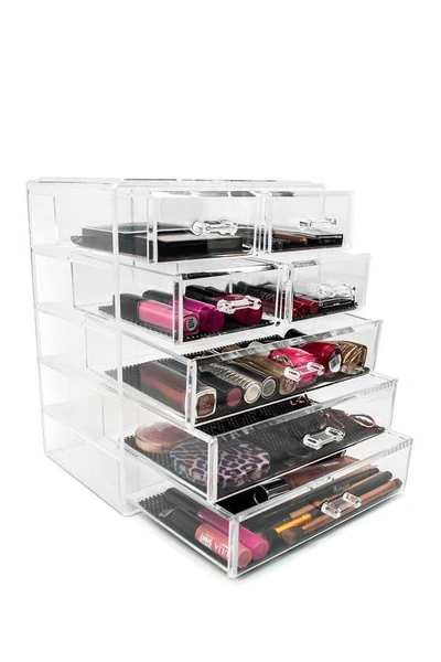 Sorbus Acrylic Cosmetics Makeup & Jewelry Storage Case Display In Clear