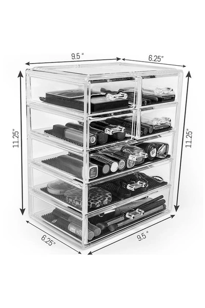 Shop Sorbus Acrylic 7 Drawer Cosmetics Makeup & Jewelry Storage Case Display In Clear