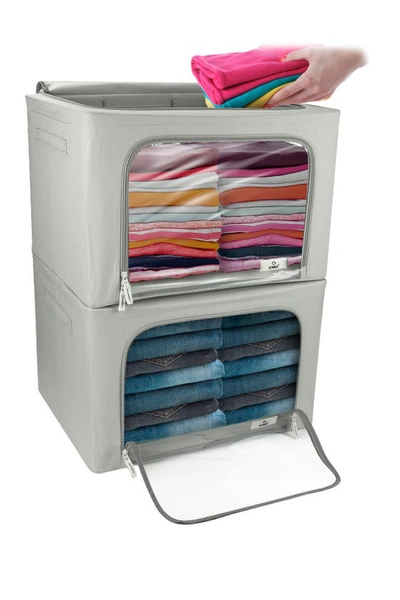 Sorbus 2pc Storage Box With Window In Gray
