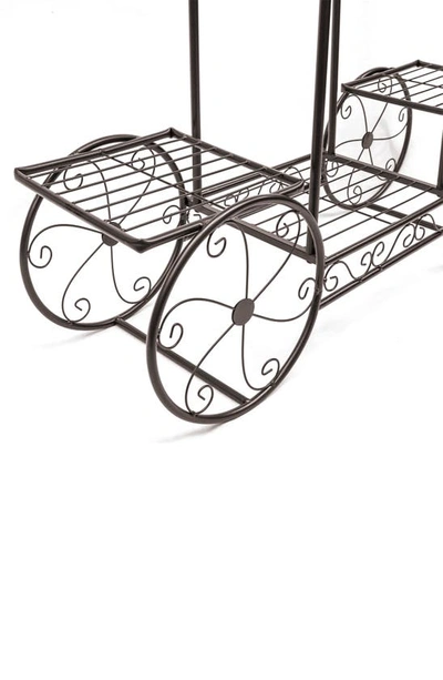 Sorbus 6-flower Pot Display Cart Stand In Brown