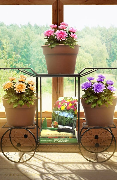 Sorbus 6-flower Pot Display Cart Stand In Brown