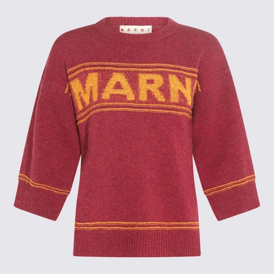 Shop Marni Ruby Red Virgin Wool Knitwear