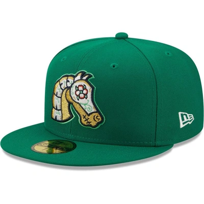 Shop New Era Green Caballeros De Charlotte Copa De La Diversion 59fifty Fitted Hat