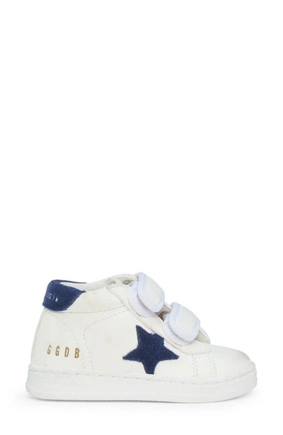 Shop Golden Goose June Star Mid Top Sneaker In White/ Dark Blue