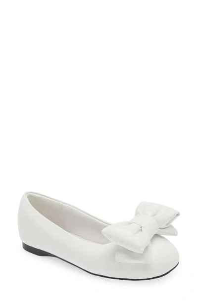 Shop Jeffrey Campbell Bow-out Ballet Flat In Ice