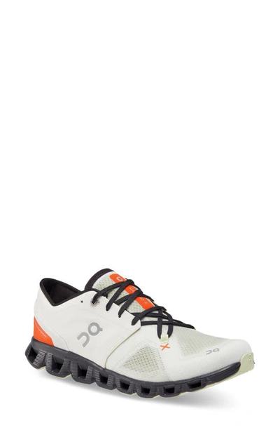 Shop On Cloud X 3 Training Shoe In Ivory/ Flame