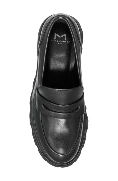 Marc Fisher Ltd Latika Platform Loafer In Black/ Black
