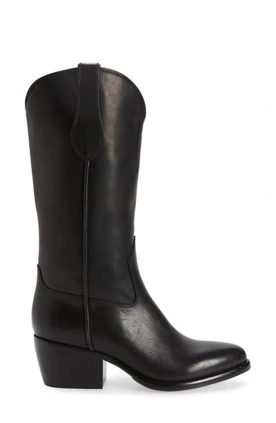 Shop Rag & Bone Cowboy Boot In Black Leather