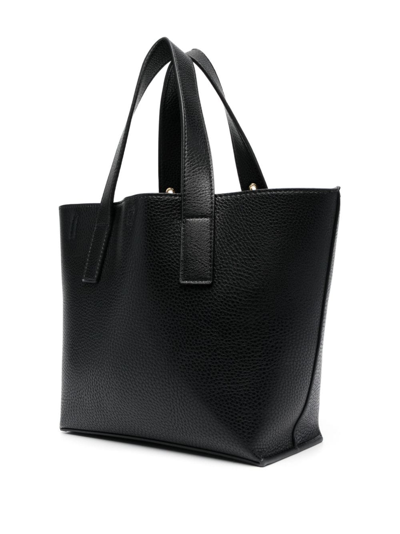 Shop Versace Jeans Couture Baroque-buckle Tote Bag In Black