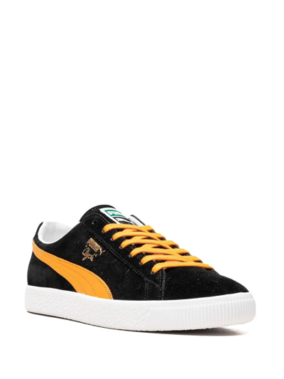 Puma Man Sneakers Black Size 12 Soft Leather In Black