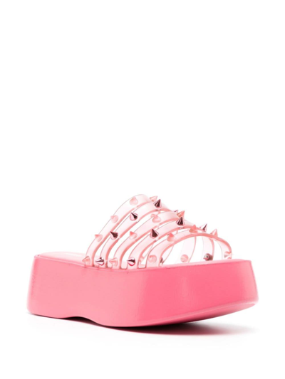 Shop Jean Paul Gaultier Studded 60mm Platform Sandals In Pink