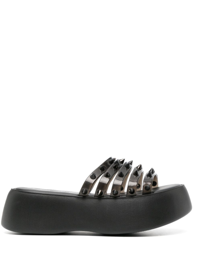 Shop Jean Paul Gaultier Studded 60mm Sandals In Black
