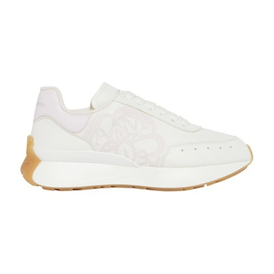 Shop Alexander Mcqueen Sneakers Sprint Runner In Whi_pa_pi_sil_a_