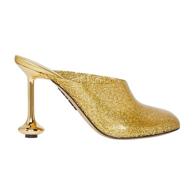 Shop Loewe Toy Mules In Transparent_gold