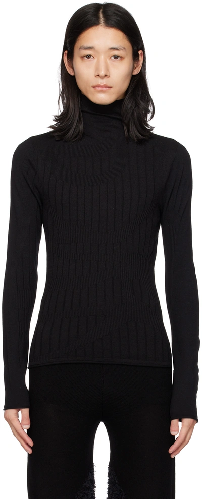 Dion Lee Ssense Exclusive Black Skivvy Turtleneck In Black