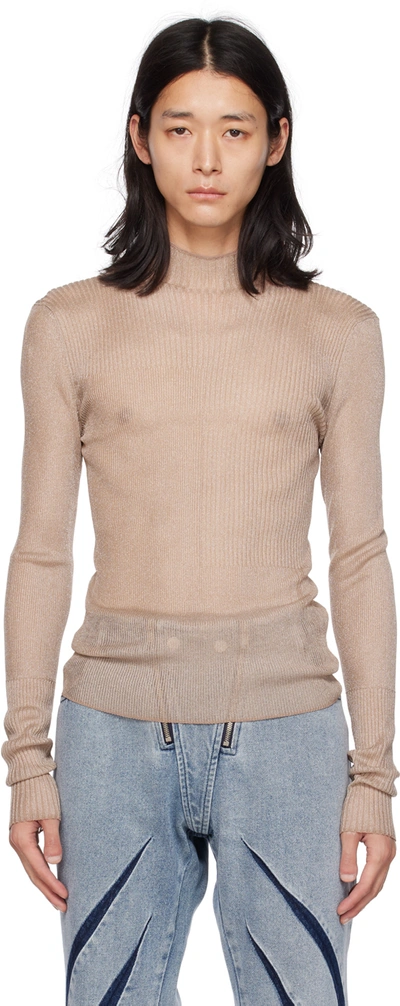Dion Lee Ssense Exclusive Taupe Turtleneck In Taupe