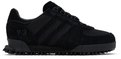 Shop Y-3 Black Marathon Trail Sneakers In Black/black/black