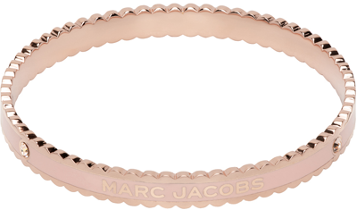 Shop Marc Jacobs Rose Gold 'the Scallop Medallion' Bracelet In 277 Sand/rose Gold