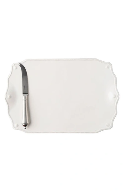 Shop Juliska Berry And Thread Serving Board & Knife In Whitewash