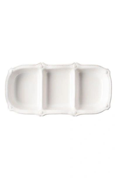 Juliska Berry & Thread Melamine Triple Section Server In Whitewash