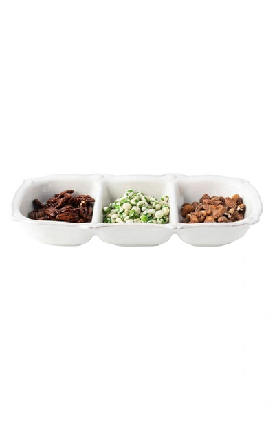 Juliska Berry & Thread Melamine Triple Section Server In Whitewash