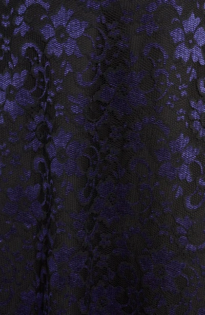 Kiyonna Women's Plus Size Mon Cherie Floral Lace Cocktail Dress In Violet Noir