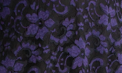 Kiyonna Women's Plus Size Mon Cherie Floral Lace Cocktail Dress In Violet Noir