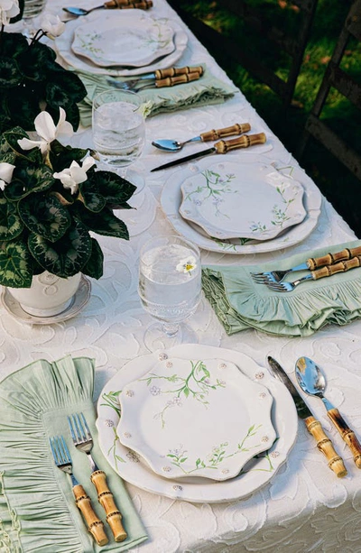Shop Juliska Floral Sketch 16-piece Ceramic Dinnerware Set In Jasmine