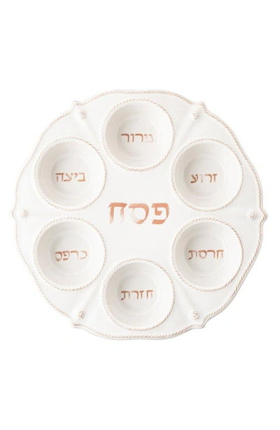 Shop Juliska Berry & Thread Ceramic Seder Plate In Whitewash