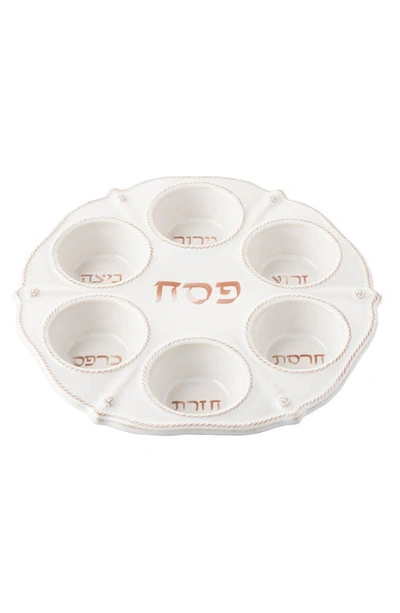 Shop Juliska Berry & Thread Ceramic Seder Plate In Whitewash