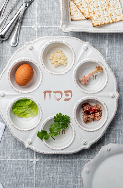 Shop Juliska Berry & Thread Ceramic Seder Plate In Whitewash