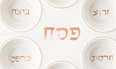 Shop Juliska Berry & Thread Ceramic Seder Plate In Whitewash