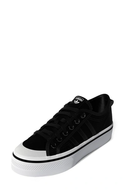 Shop Adidas Originals Nizza Platform Sneaker In Black/ Core Black/ Ftwr White