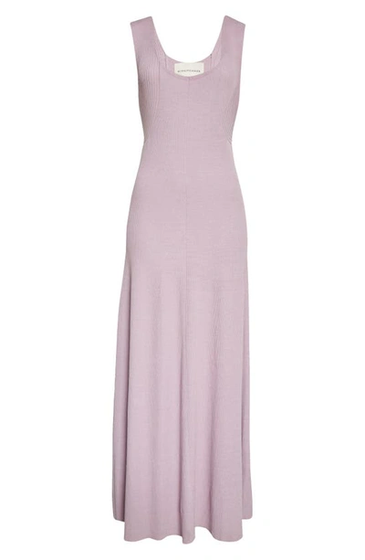 Shop By Malene Birger Lilo Rib Maxi Dress In Pastel Violet