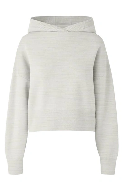 Shop Canada Goose Holton Merino Wool Hoodie Sweater In Mist Grey - Brume Grise