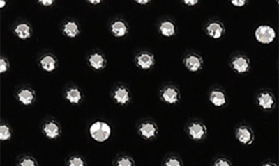 Shop Balmain Mini 1945 Crystal Embellished Velvet Crossbody Bag In Eac Black/ Silver